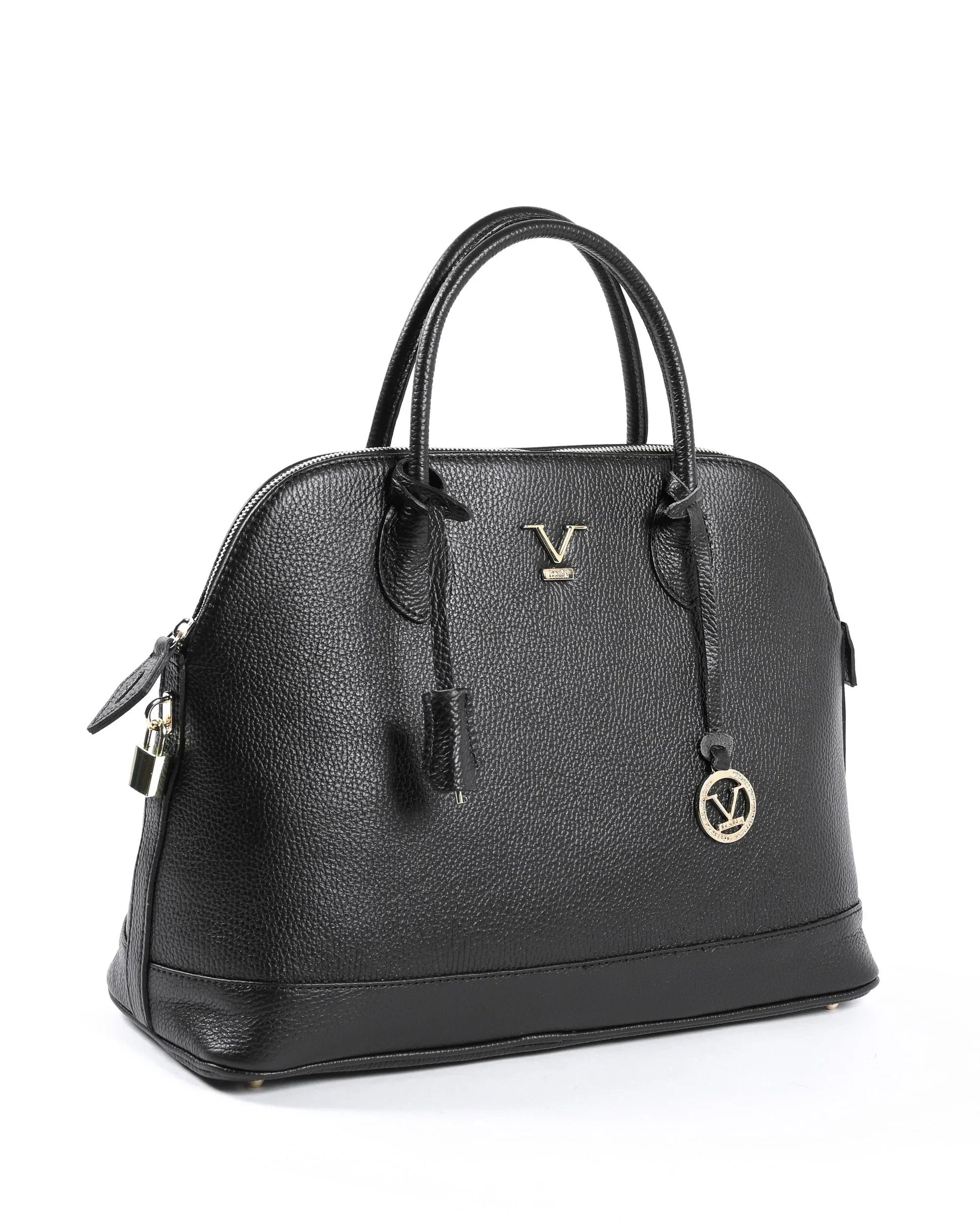 V Italia Womens Handbag Black BC10880 DOLLARO NERO - Which Mark