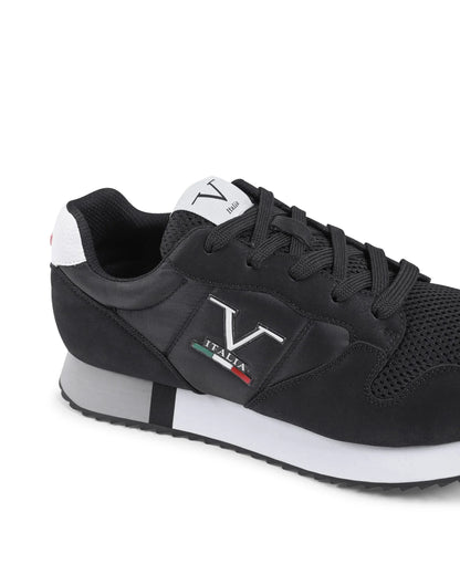 V Italia Mens Sneaker Black SNK 003 M BLACK - Which Mark