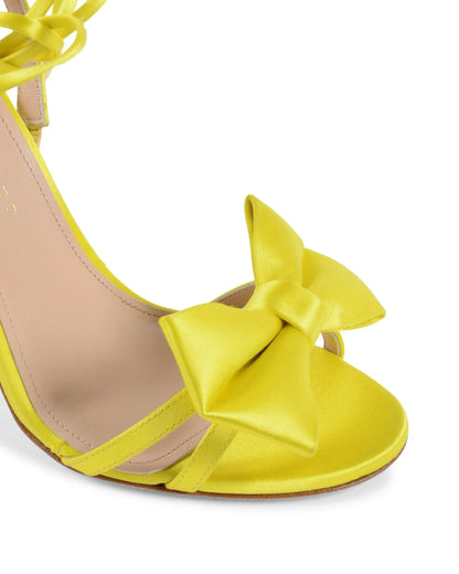 Nancy Satin Sandal - Yellow - Which Mark