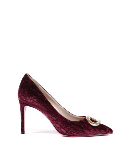 Office Party Cocco Velvet Pump Ruby - Which Mark