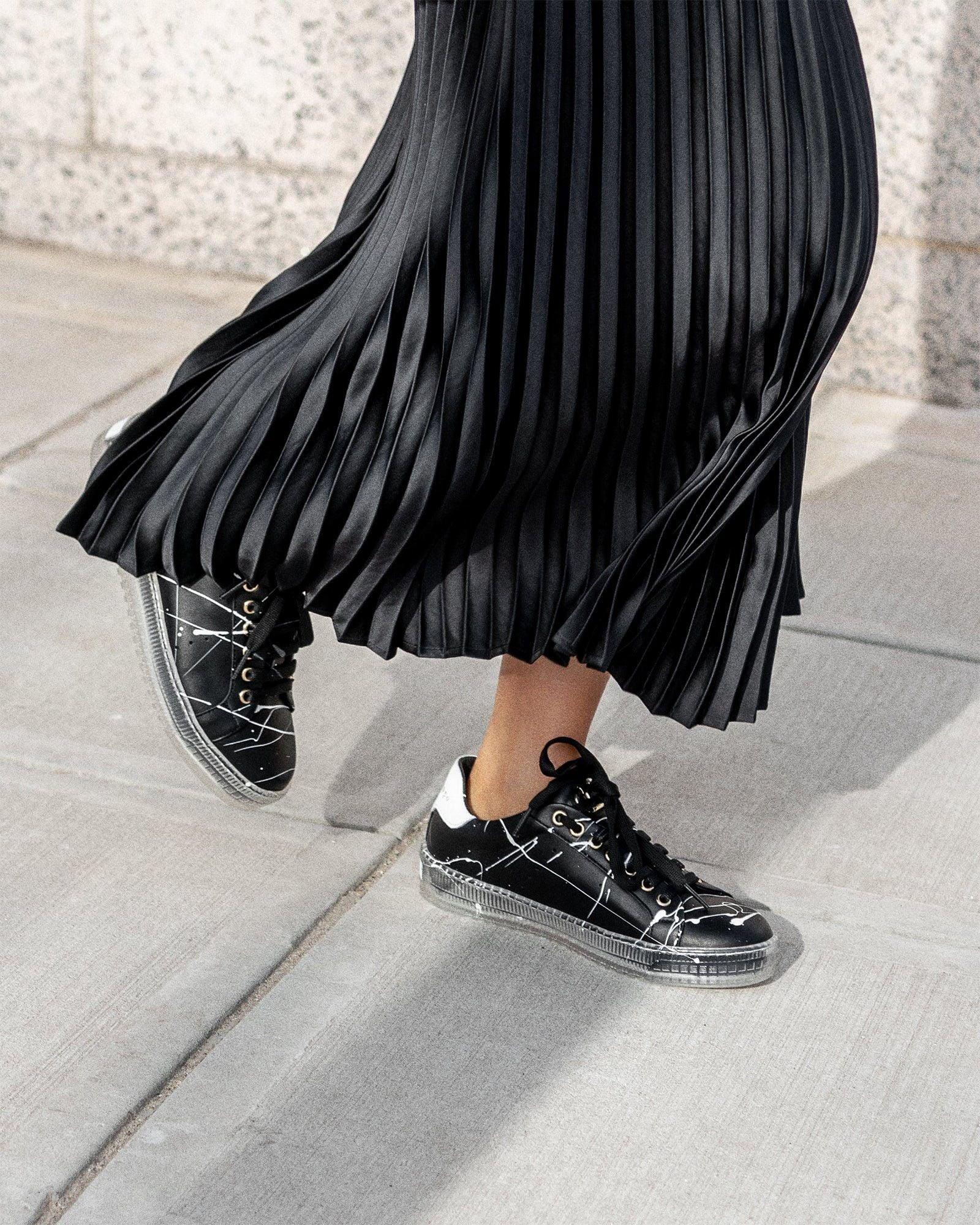 Splatter Sneaker - Black White - Which Mark