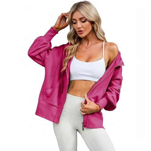 Solid Color Long Sleeve Sweater For Women (Zipper) - Which Mark