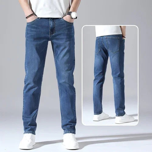 Retro Thin Jeans Straight Loose Casual Trousers Men - Which Mark