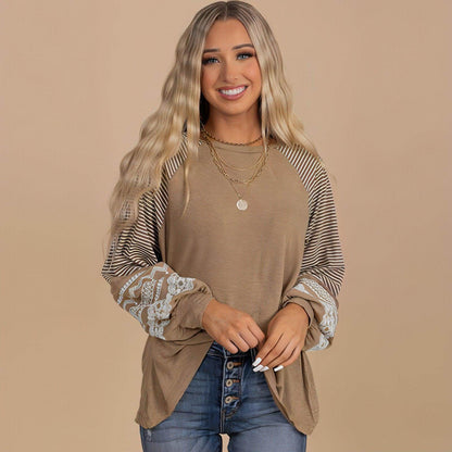 Sweater Round Neck Long Sleeves Top For Women - Which Mark