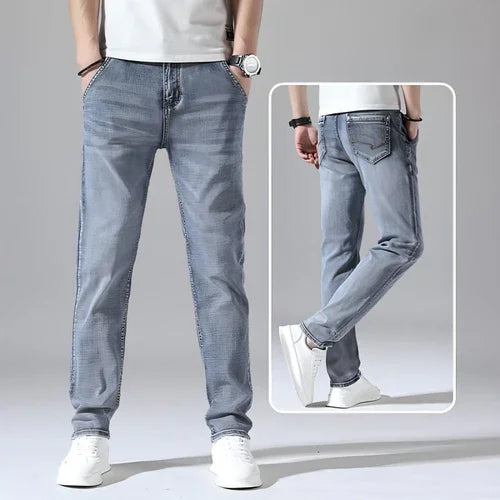 Retro Thin Jeans Straight Loose Casual Trousers Men - Which Mark