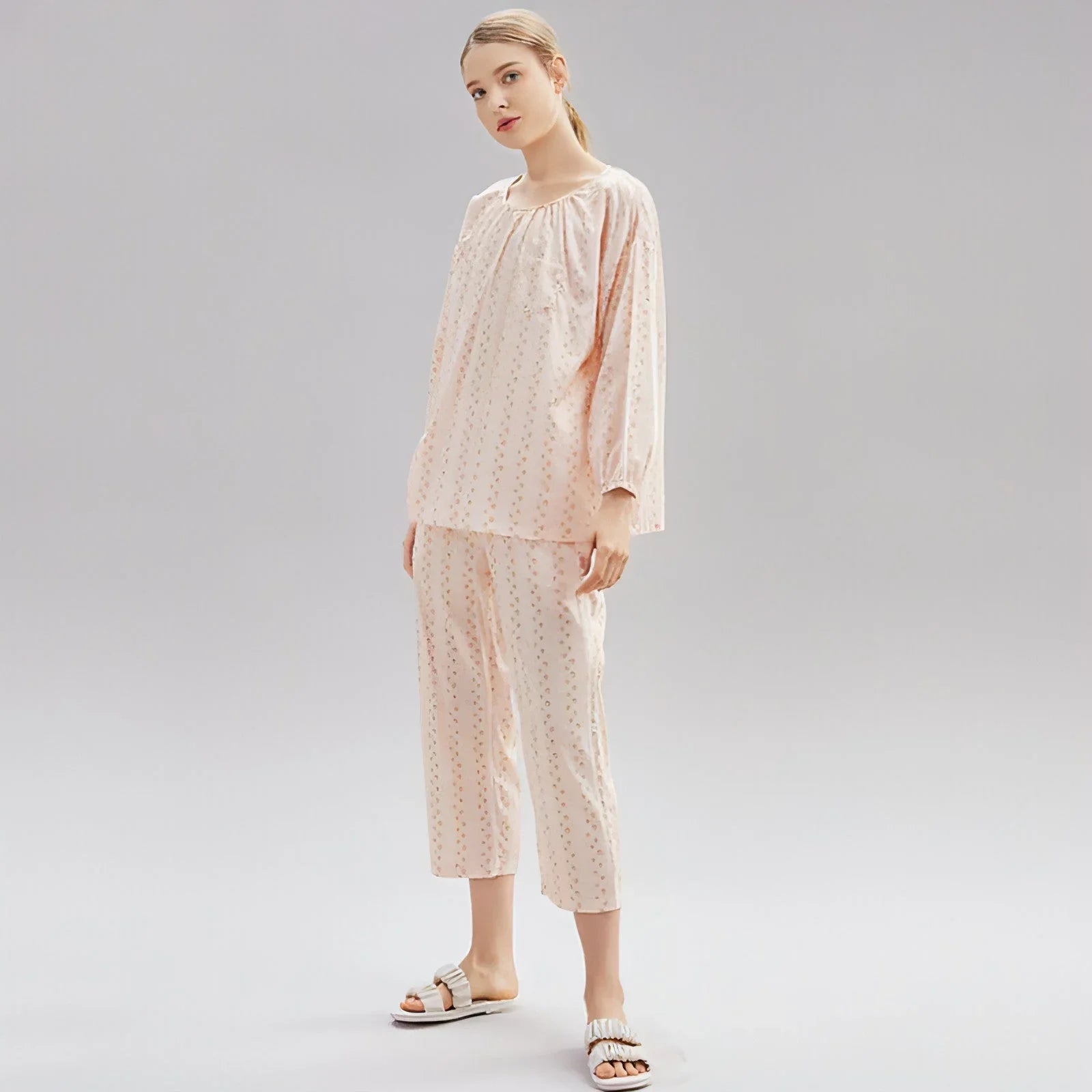 Women's Cotton Pajamas Spring Long-sleeved Homewear Thin New - Which Mark