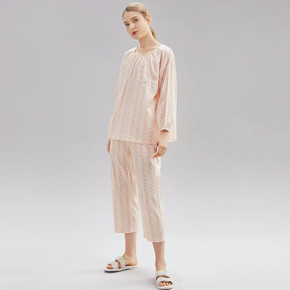 Women's Cotton Pajamas Spring Long-sleeved Homewear Thin New - Which Mark