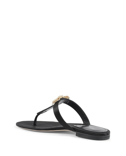 Nina Satin Sandal - Black - Which Mark