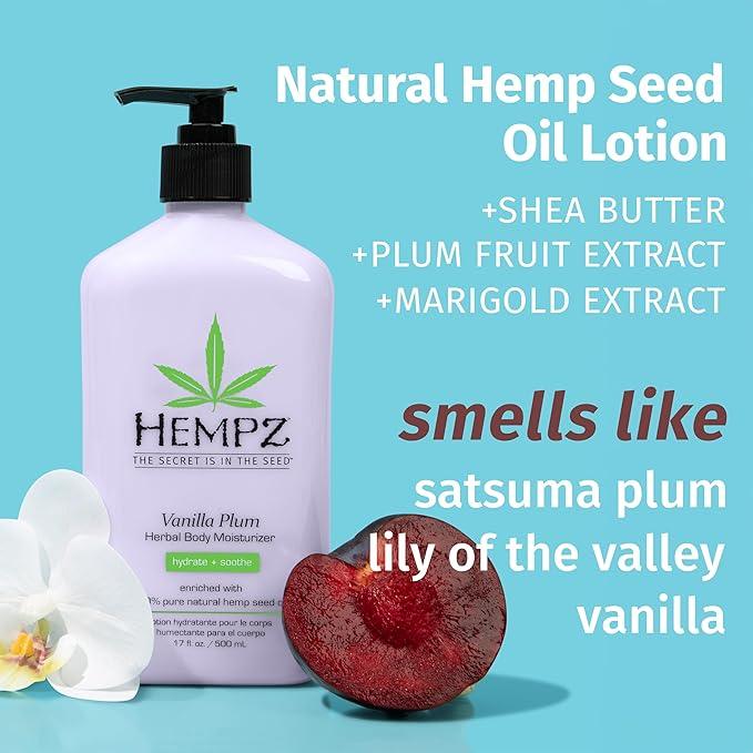 Hempz Whipped Vanilla & Coconut Cream Body & Hand Lotion, Vegan Formula, for Men or Women, 17 oz. - Which Mark