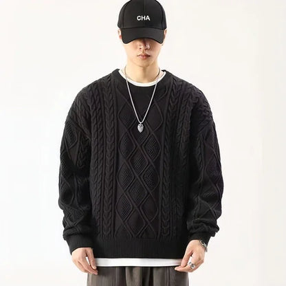 Round Neck Sweater Men's Loose Sweater Tokyo Flair - Which Mark