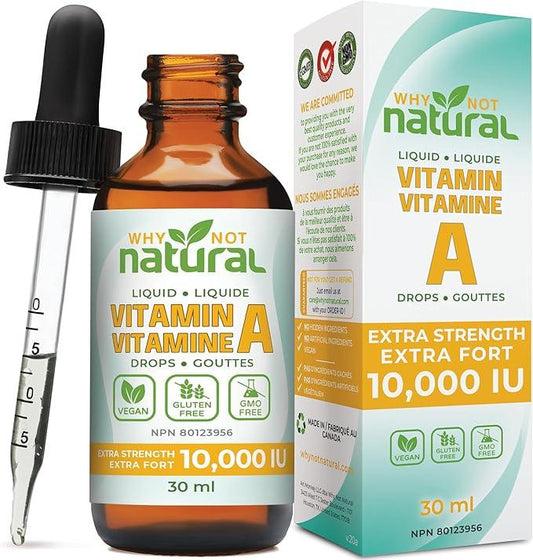 Vitamin A Drops 10000 IU - Liquid retinyl Palmitate with Coconut MCT Oil, Vegan micellized VIT A Supplement for Skin and Acne - Which Mark