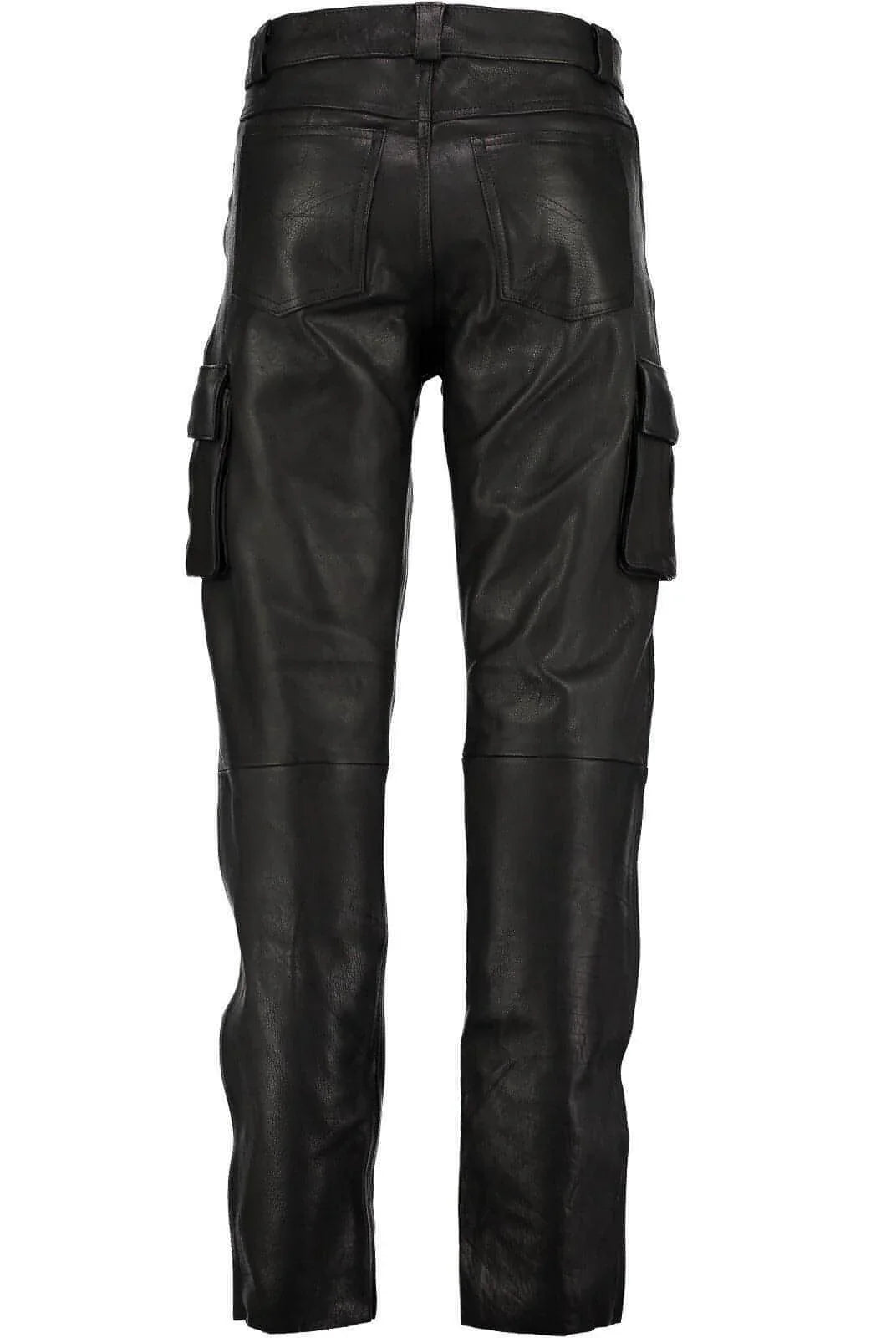Solid Color Men's PU Leather Men Jeans Pants - Which Mark