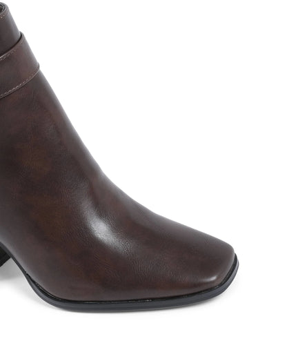 19V69 Italia Womens Ankle Boot Brown X726 MARRONE - Which Mark