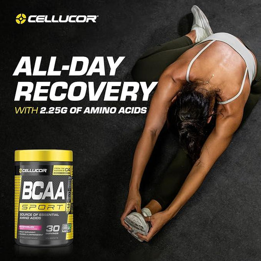 Cellucor BCAA Sport, Post-Workout Intra Workout Powder Sports Drink Supplements for Hydration Endurance & Recovery, Watermelon, 30 Servings - Which Mark