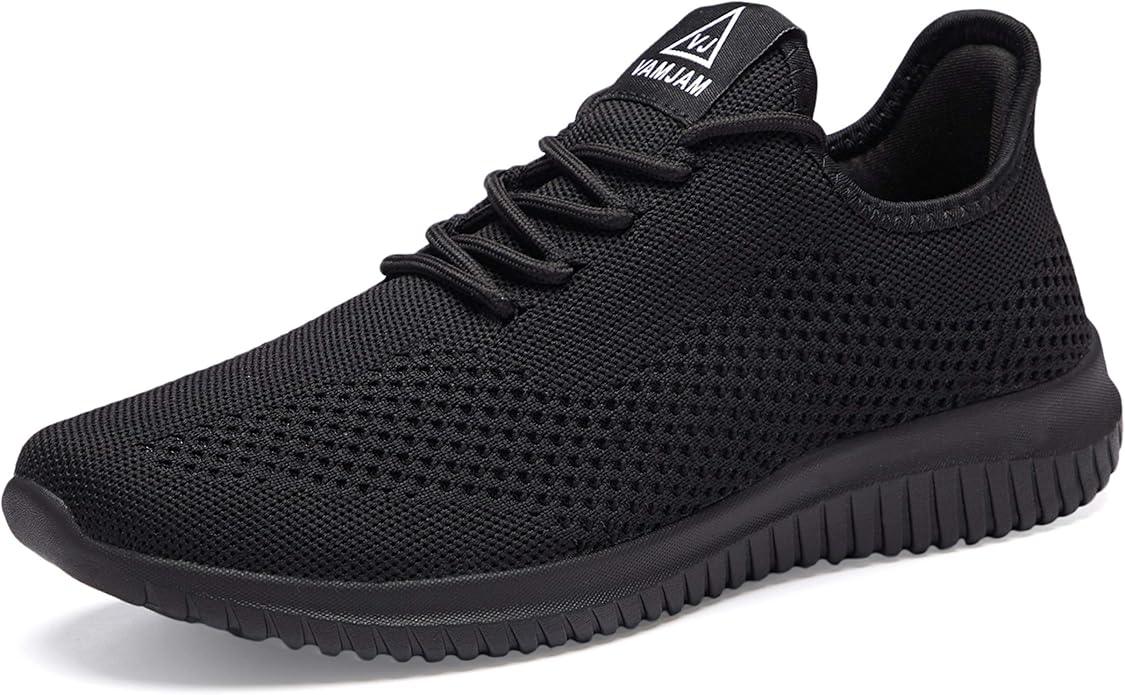 VAMJAM Men's Running Shoes Ultra Lightweight Breathable Walking Shoes Non Slip Athletic Fashion Sneakers Mesh Workout Casual Sports Shoes - Which Mark