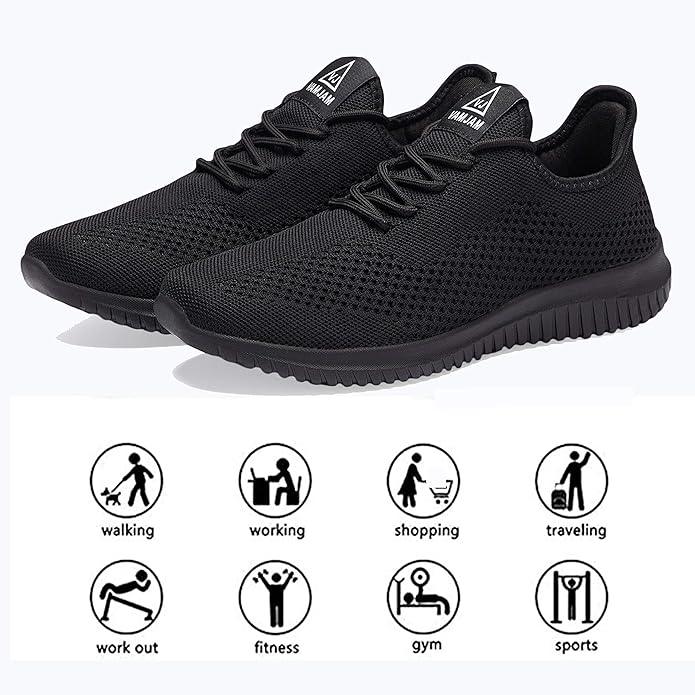 VAMJAM Men's Running Shoes Ultra Lightweight Breathable Walking Shoes Non Slip Athletic Fashion Sneakers Mesh Workout Casual Sports Shoes - Which Mark