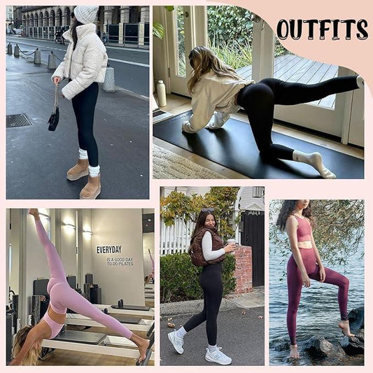 CTHH 4 Pack Leggings for Women-High Waisted Non See-Through Yoga Pants Tummy Control Workout Gym Tights - Which Mark
