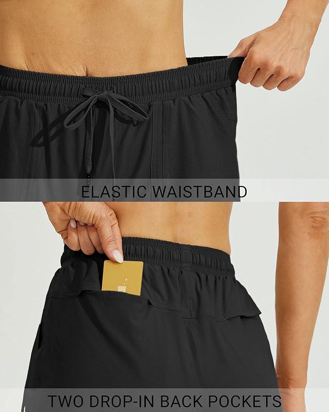 Willit Women's 5" Hiking Golf Shorts Athletic Outdoor Quick Dry Workout Summer Running Shorts with Pockets - Which Mark