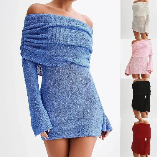 25 Edition – Off-Shoulder Knit Bodycon Dress - Which Mark