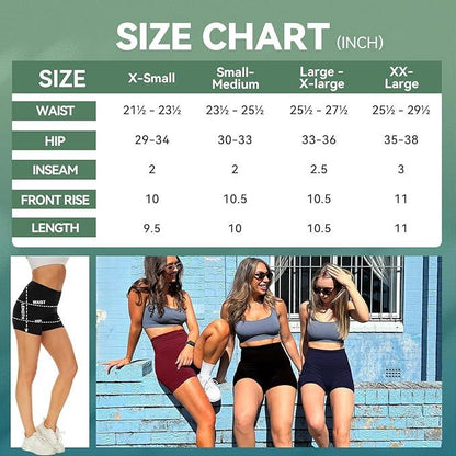 QGGQDD 3 Pack High Waisted Biker Shorts for Women – 8" Buttery Soft Yoga Workout Printed Shorts - Which Mark