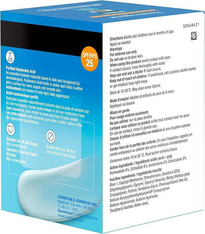 Neutrogena Hydro Boost Gel Cream with SPF 25 - Broad Spectrum UVA/UVB Protection & Hyaluronic Acid - Lightweight Oil-Free Facial Moisturizer for Smooth, Hydrated Skin - Non-Comedogenic, 47mL - Which Mark