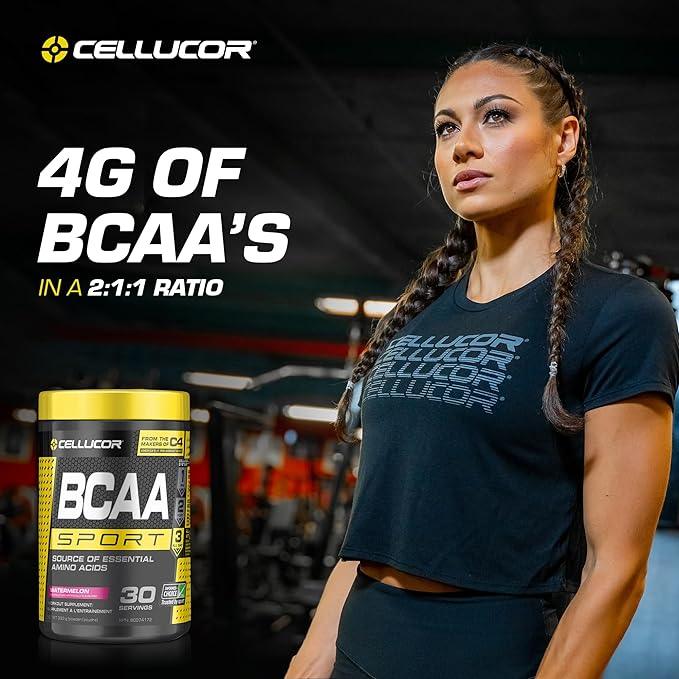 Cellucor BCAA Sport, Post-Workout Intra Workout Powder Sports Drink Supplements for Hydration Endurance & Recovery, Watermelon, 30 Servings - Which Mark