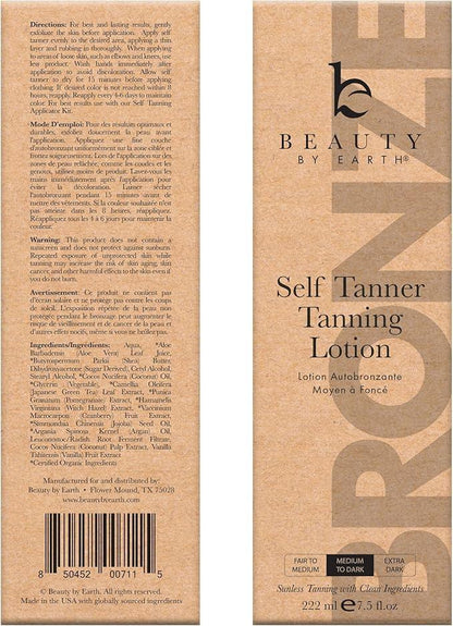 Self Tanner Tanning Lotion - USA Made with Natural & Organic Ingredients, Sunless Tanning Lotion for Body, Perfect Self Tan for Women & Men for a Natural Looking Glow, Medium to Dark - Which Mark