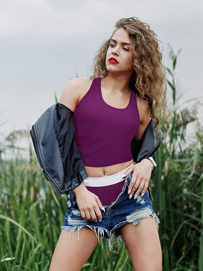 Geyoga 4 Pieces Basic Workout Crop Tank Tops Sleeveless Racerback Sport Tank Top for Women Yoga Running - Which Mark