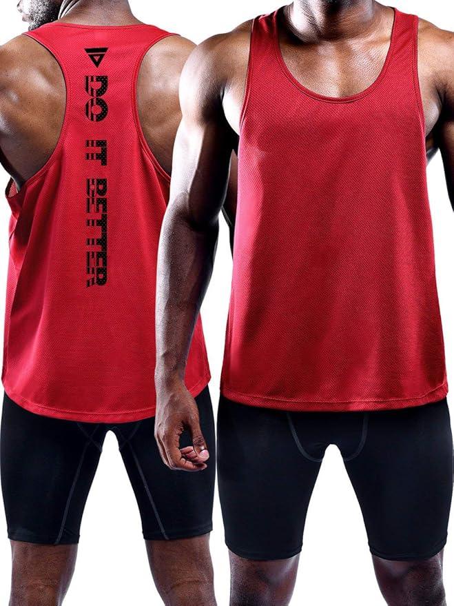 Boyzn Men's 1, 3 or 5 Pack Y-Back Workout Tank Tops, Athletic Muscle Gym Tank Tops, Fitness Bodybuilding Sleeveless T-Shirts - Which Mark
