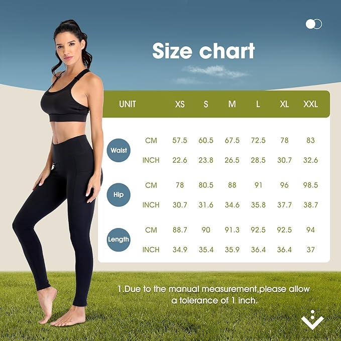 Occffy Leggings for Women High Waist Yoga Pants with Pockets Workout Tummy Control Femme Gym Running Tights CK888 - Which Mark