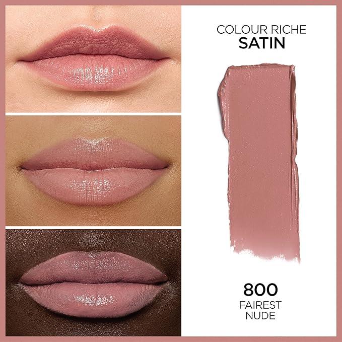 L’Oréal Paris Colour Riche Original Satin Lipstick, Hydrating Formula with Vitamin E & Argan Oil, Fairest Nude, 0.13 oz. - Which Mark