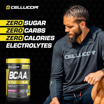 Cellucor BCAA Sport, Post-Workout Intra Workout Powder Sports Drink Supplements for Hydration Endurance & Recovery, Watermelon, 30 Servings - Which Mark