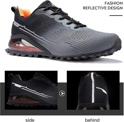 Kricely Men's Trail Running Shoes Walking Sneakers for Hiking Tennis Cross Training Mens Outdoor Fashion Snearker Casual Workout Footwear - Which Mark