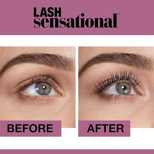 Maybelline New York Lash Sensational Washable Mascara, Blackest Black, (Packaging May Vary) 0.32 Fl Oz (Pack of 1) , K1714600 - Which Mark