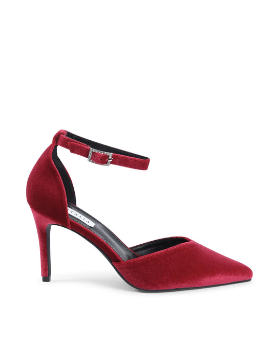19V69 Italia Womens Ankle Strap Pump Red F0110 ROSSO - Which Mark
