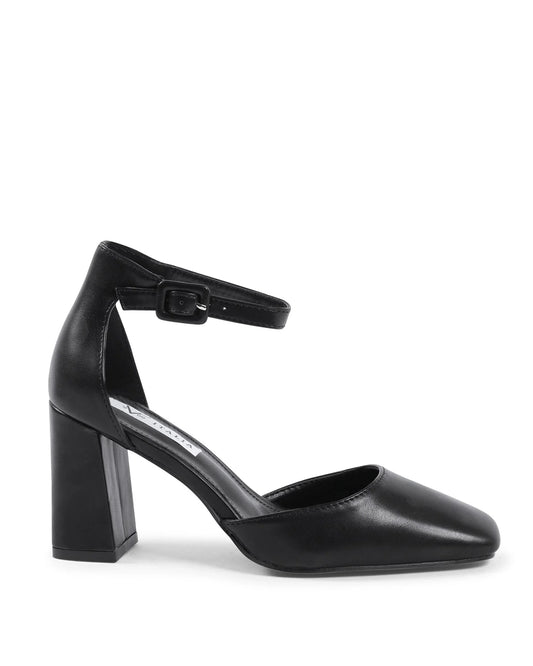 19V69 Italia Womens Ankle Strap Pump Black HLL0127 NERO - Which Mark
