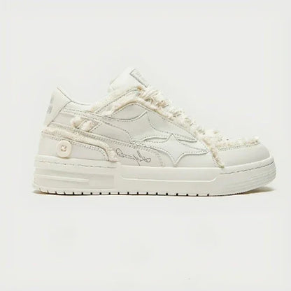 Korean Style Casual Breathable White Shoes Men - Which Mark