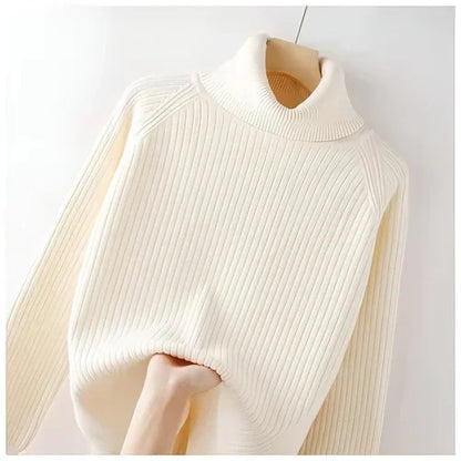 Turtleneck Bottoming Oversized Knit Sweater - Which Mark