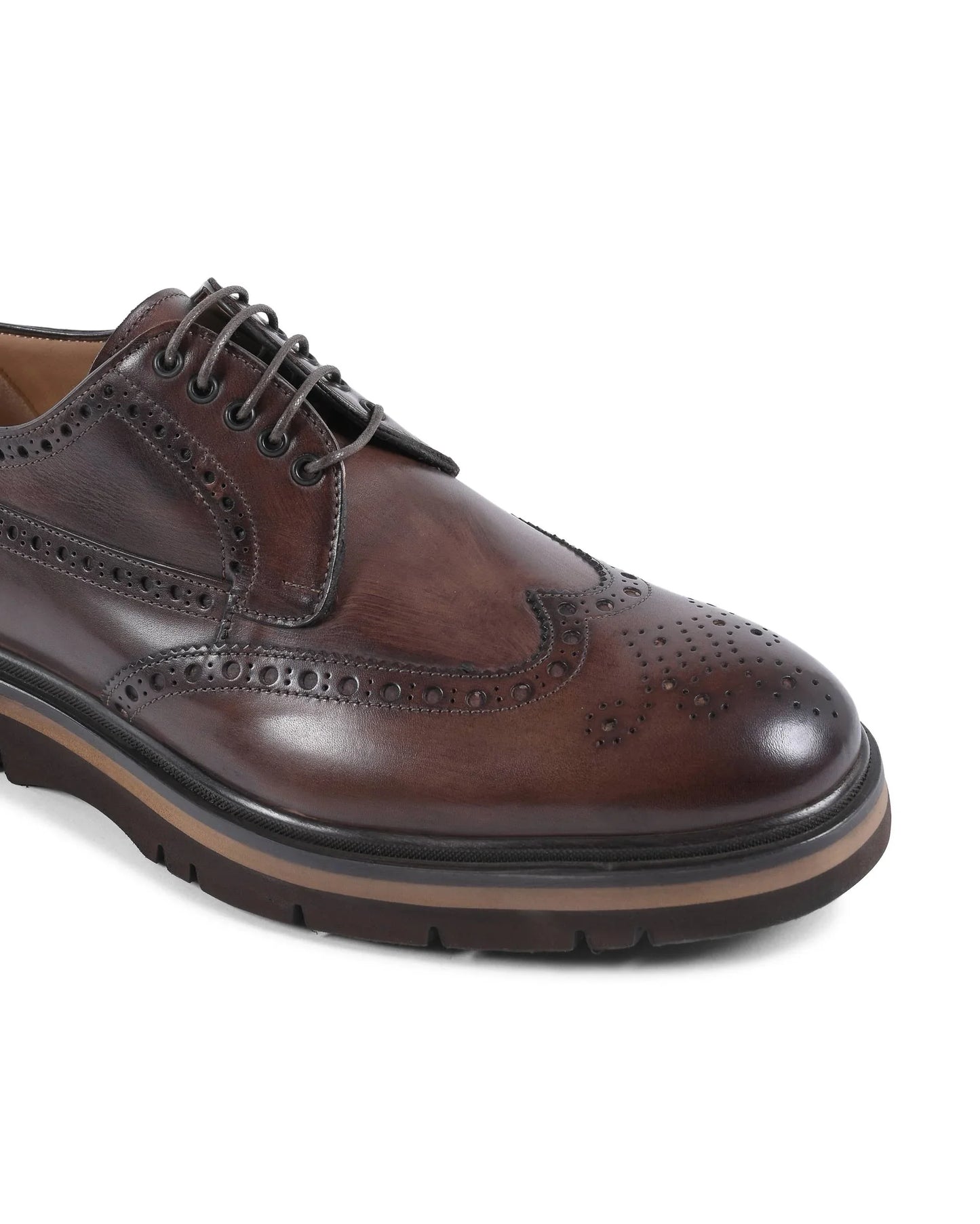 Dee Ocleppo Mens Brogue Shoes EB138 VITELLO CACAO - Which Mark