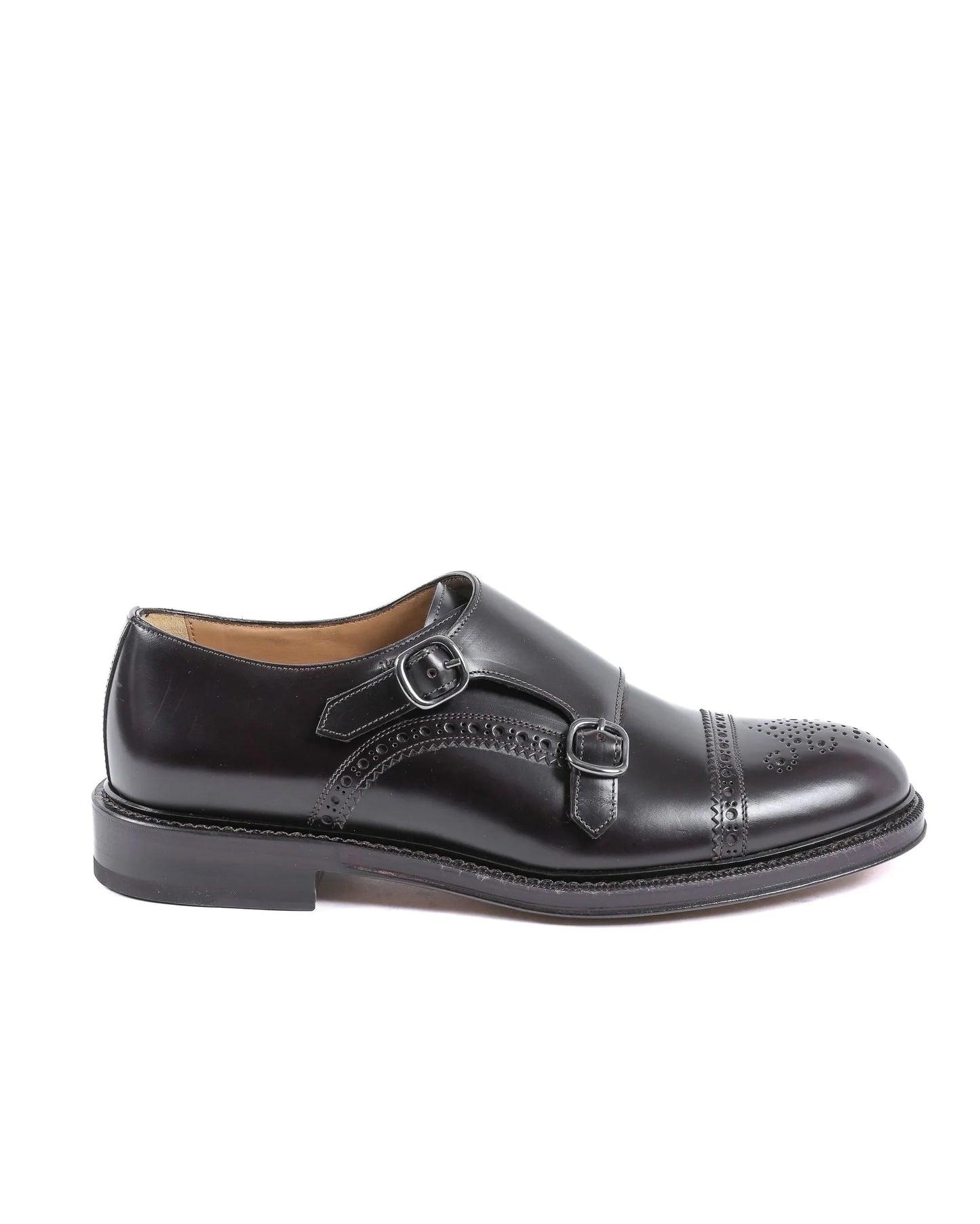 Dee Ocleppo Mens Monk Strap Shoes F3745 ABRASIVATO T MORO - Which Mark