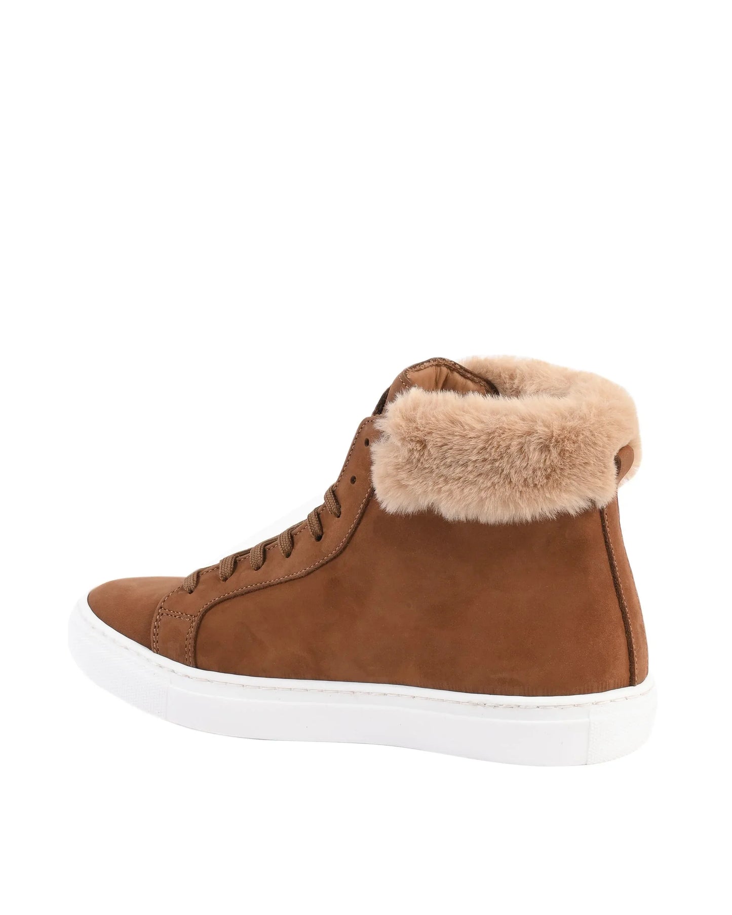 Titled High Top Sneaker - Tan - Which Mark
