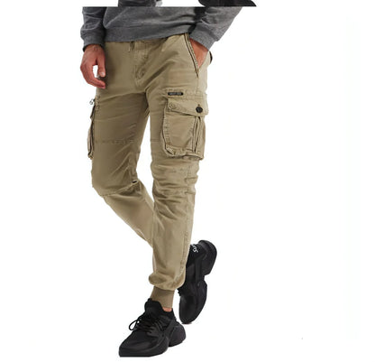Spring Men's Tappered Work Clothes Multi-pocket Loose Casual Pants - Which Mark