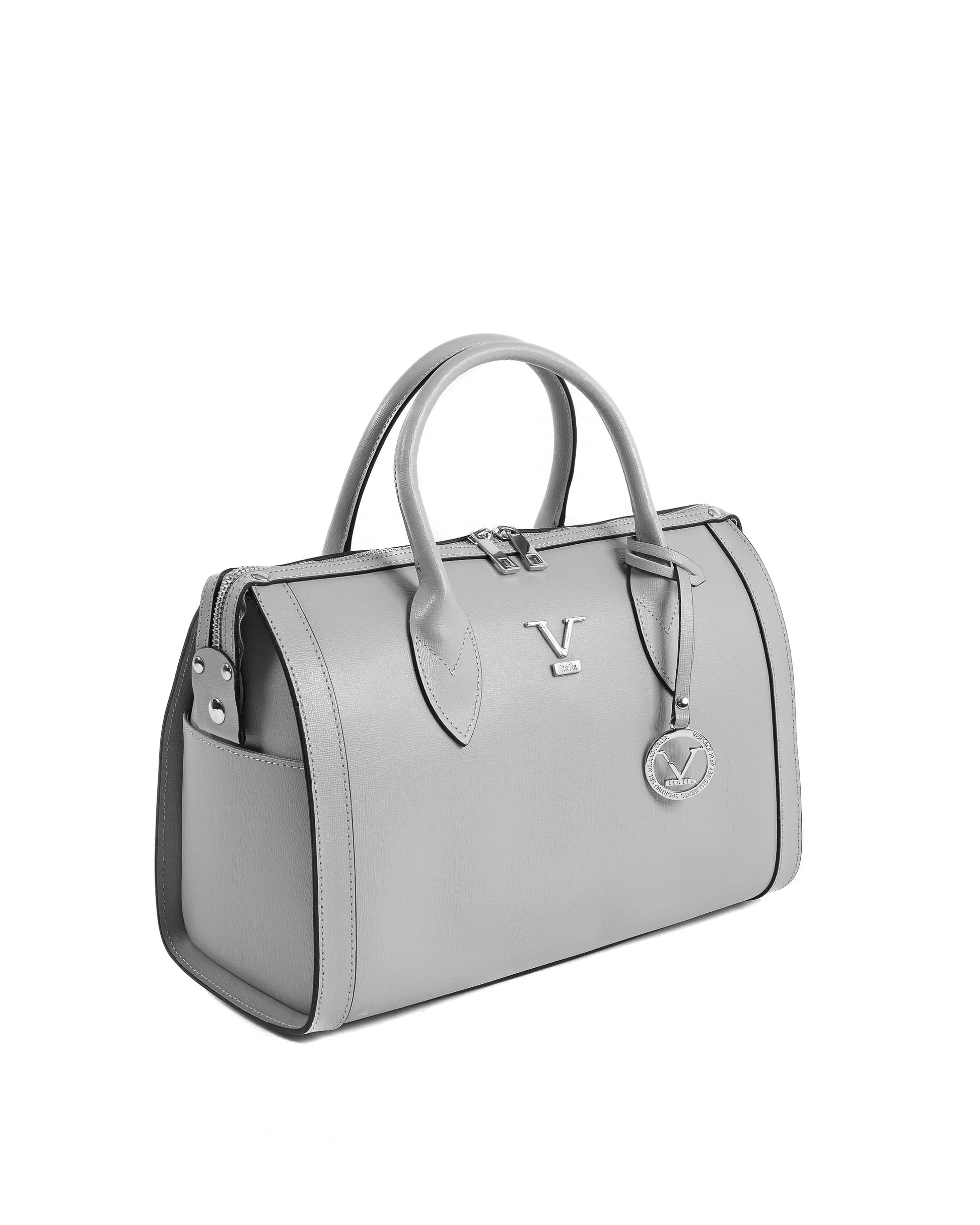 V Italia Womens Handbag Grey V014-S SAFFIANO GRIGIO - Which Mark