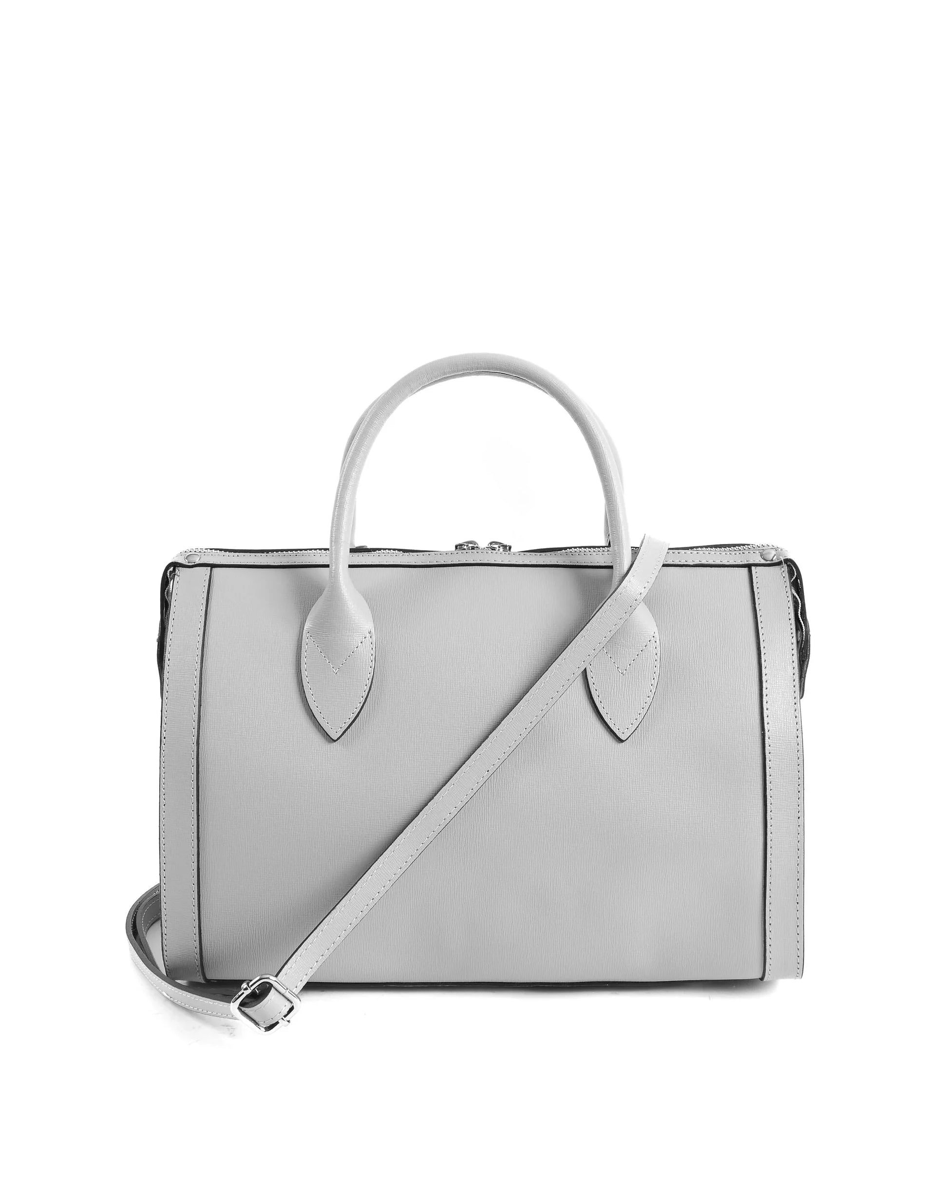 V Italia Womens Handbag Grey V014-S SAFFIANO GRIGIO - Which Mark