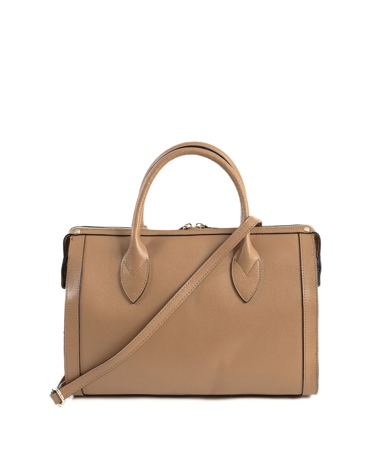 V Italia Womens Handbag Tan V014-G SAFFIANO CUOIO CHIARO - Which Mark