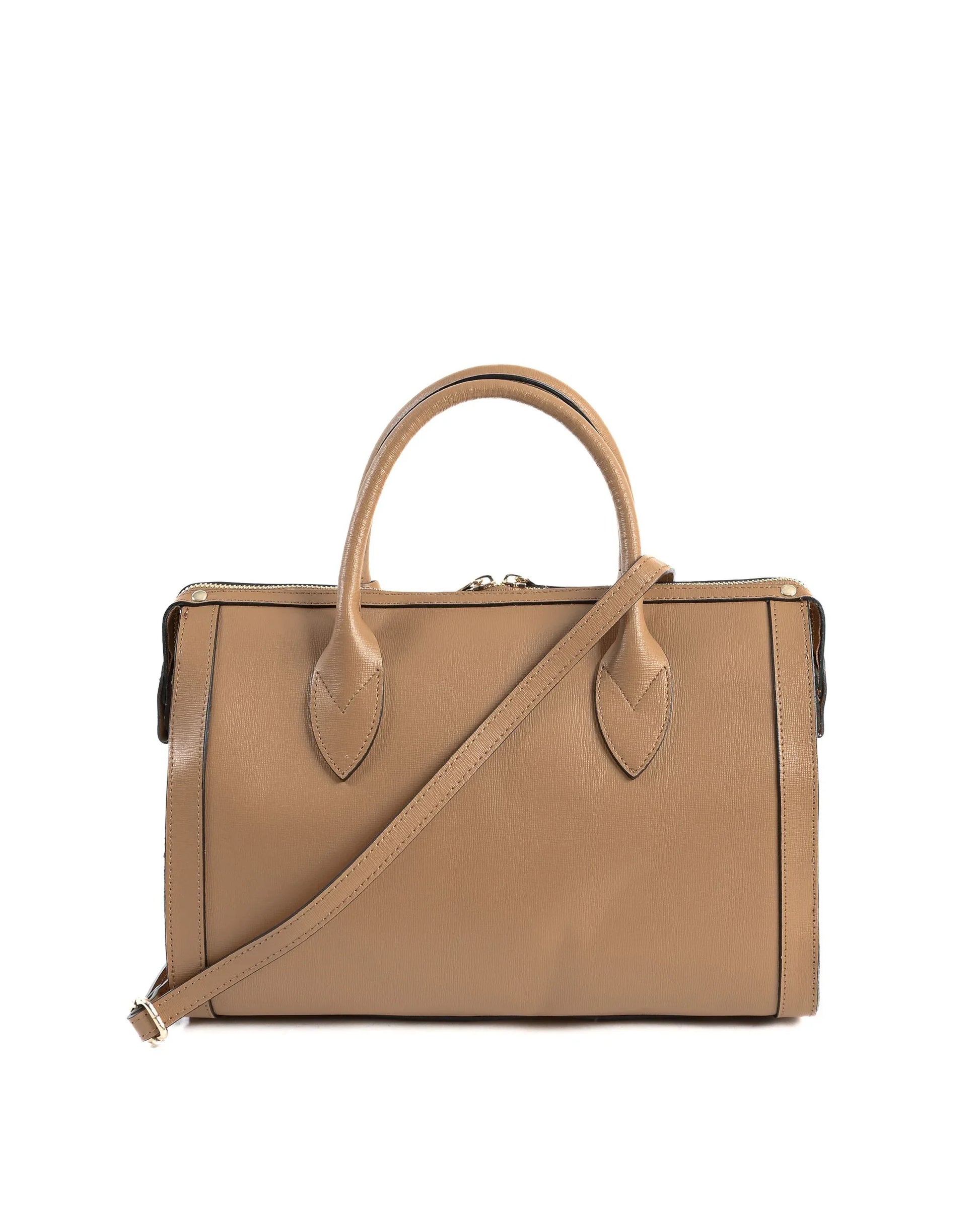 V Italia Womens Handbag Tan V014-G SAFFIANO CUOIO CHIARO - Which Mark