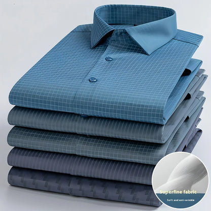 Spring And Autumn Fashion Floral Youth Men's Long-sleeved DressShirt - Which Mark