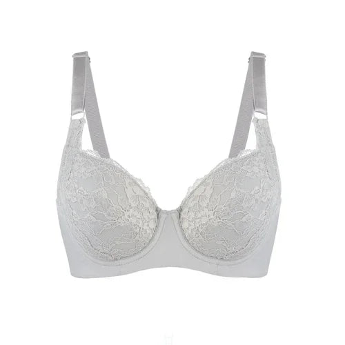 Mercury - Lace Silk & Organic Cotton Plunge Bra - Which Mark