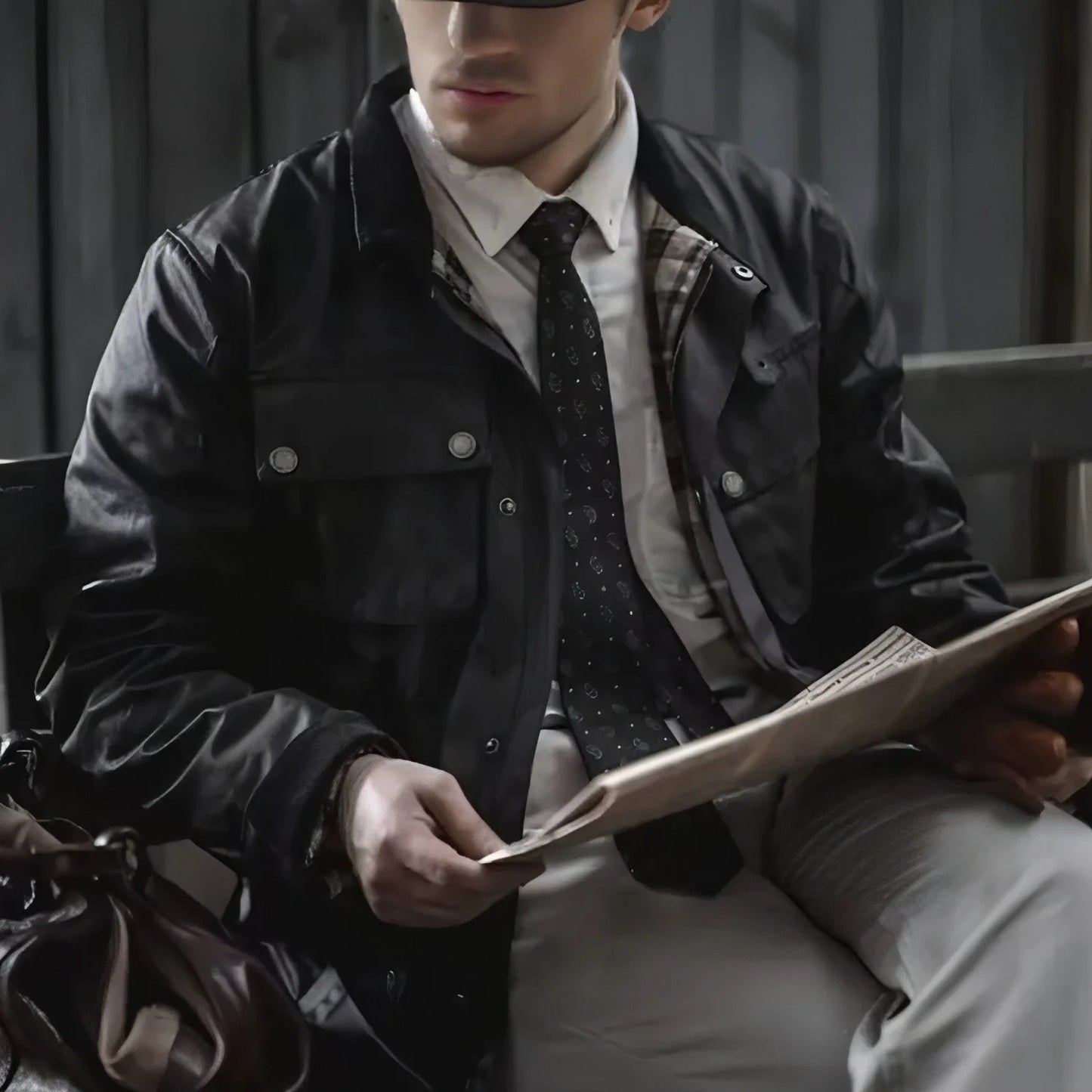 Oil Wax Jacket Trench Retro Biker's Waterproof Coat For Men - Which Mark