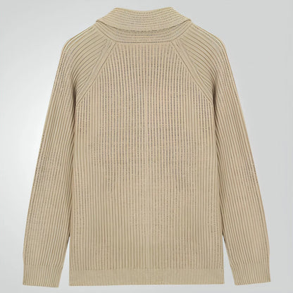 Men's Lapel Knitting Cardigan Fashion Button Sweater With Pockets - Which Mark